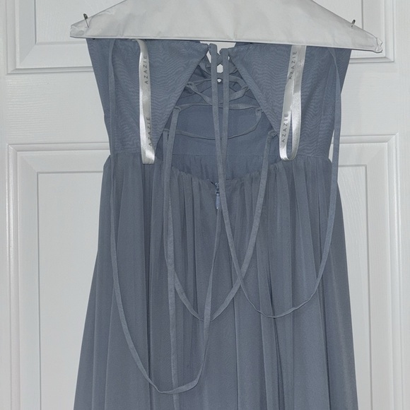 Azazie Aaida Dusty Blue Bridesmaid Dress - Picture 9 of 17